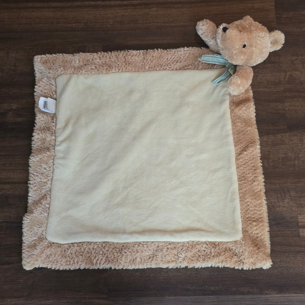 Classic Winnie the Pooh Bear Security Blanket Lovey Cream Yellow Tan Plush VTG